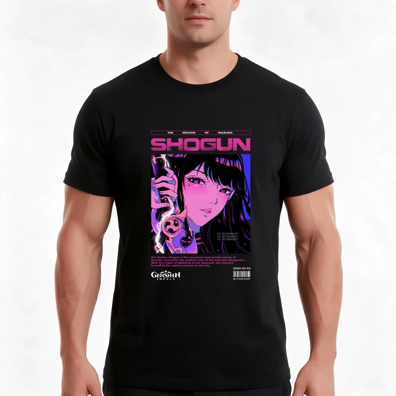 Raiden shogun T-Shirt Summer Casual Cotton Tee Oversized Streetwear Tops Vintage Graphic Print Loose Fit Short Sleeve