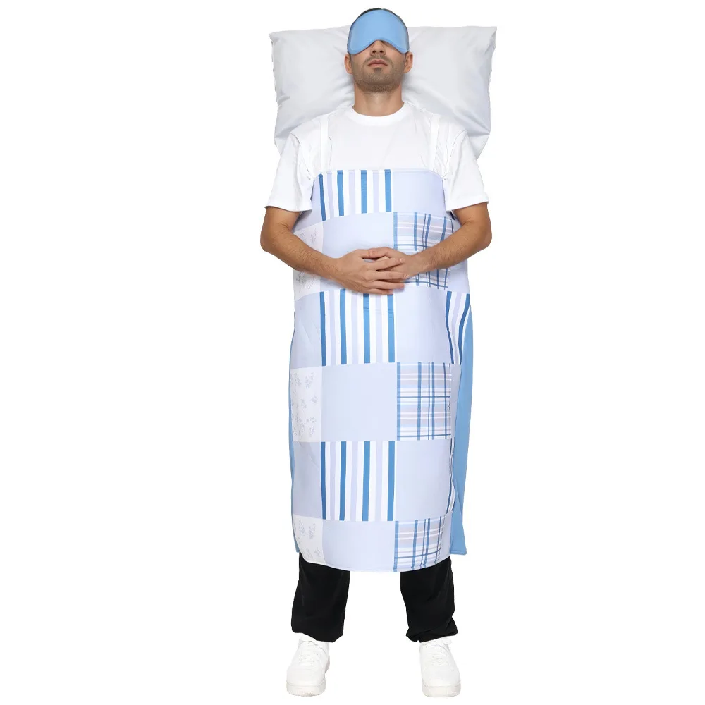 Funny Hospital Bed Performance Costumes 145x66cm Cosplay Patient Character Outfits Party Props
