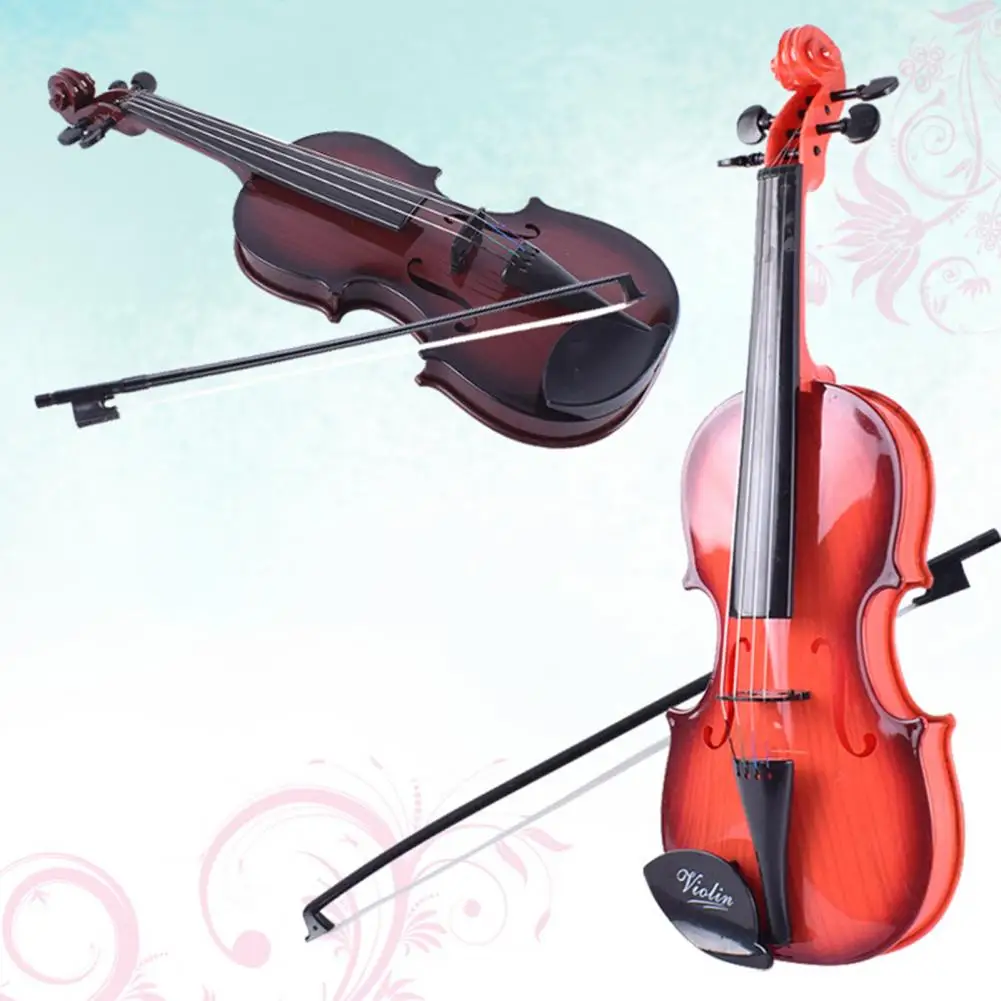 

Simulated Violin Toy Educational Kids Violin Toy with Adjustable Strings Bow for Classical Music Learning Children's Musical