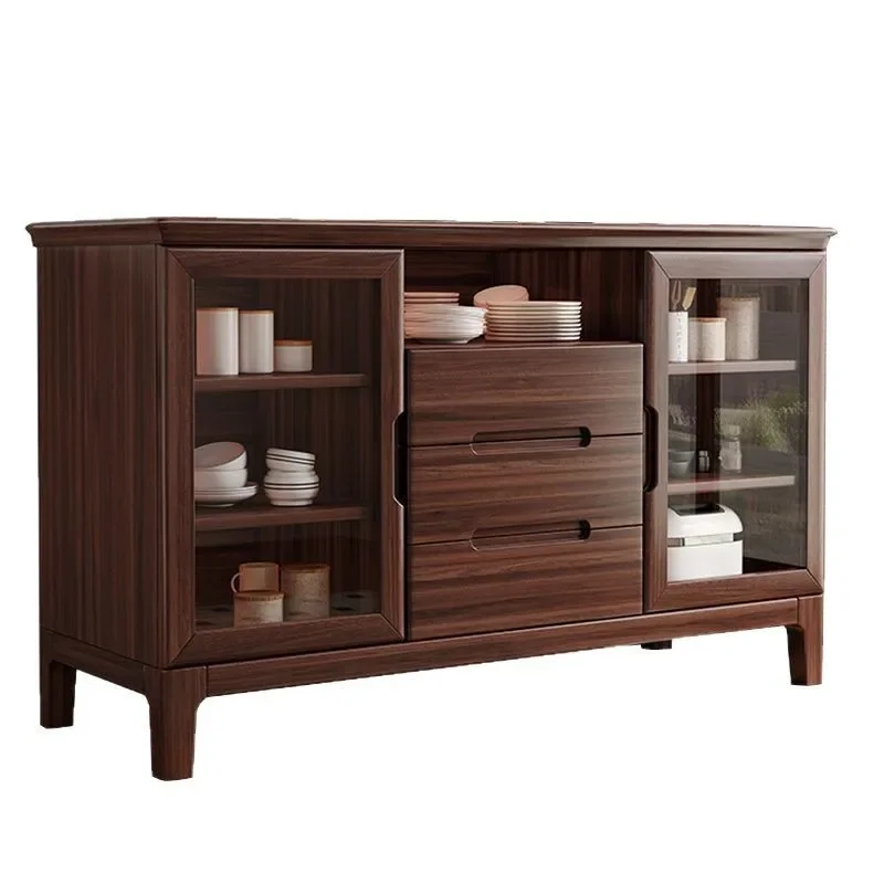 Black walnut modern simple new Chinese storage locker