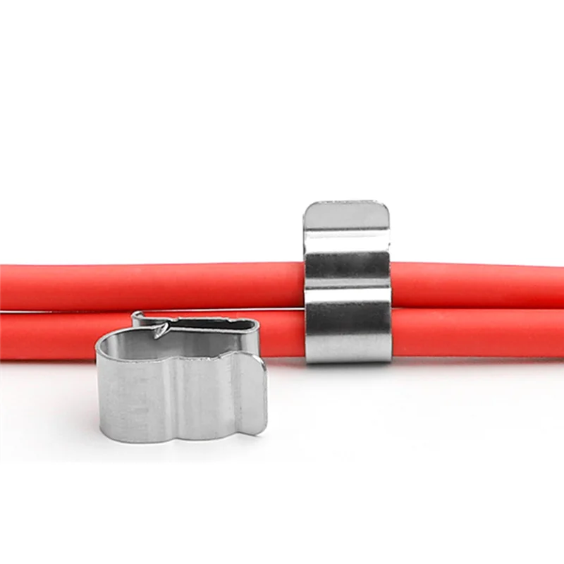 100PCS Photovoltaic Cable Clip Cord Clamp 304 Stainless Steel Solar Cable Clip Solar Panel Cable Clipabgi