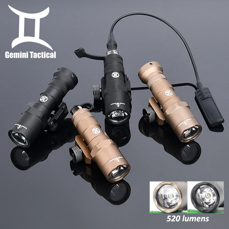 

Tactical Wadsn M300 M300B Flashlight 520Lumens Hunting Weapon Light M300b Spotlight Constant Switch Fit Mlok Keymod 20mm Rail