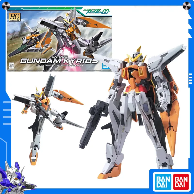 

Оригинальная аниме-фигурка Bandai Gundam 00 (Double O) 1/144 HG Gundam Kyrios, сборная модель, коллекционное украшение, праздничный подарок
