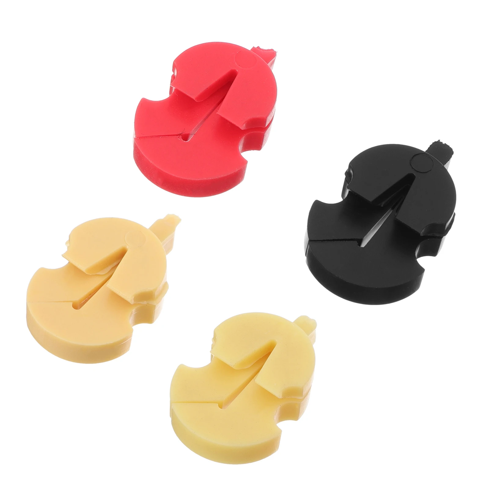 

4 Pcs Mute Rubber Quiet Practice Fiddles Accessories Durable Flexible Practical Musical Fiddles Rubber Silencers Instrument