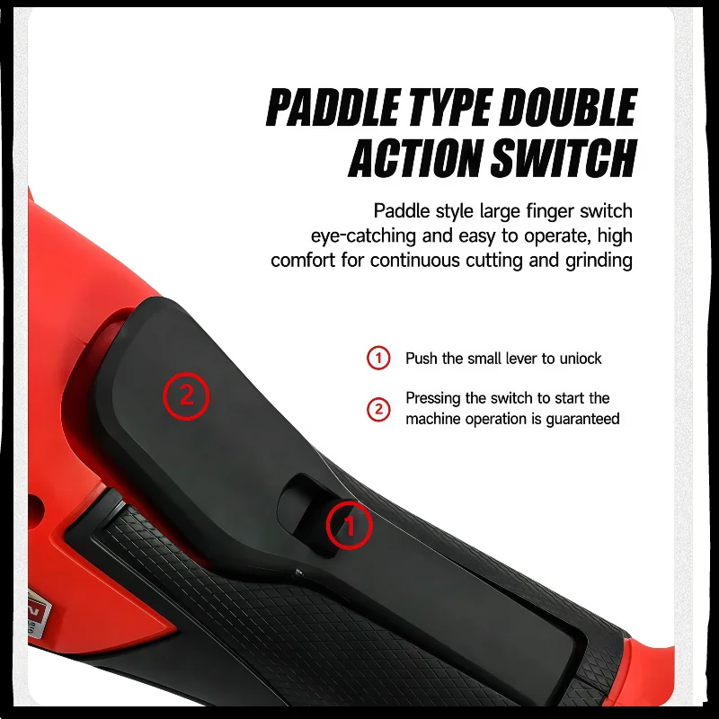 125 مللي متر ميلووكي فرش زاوية طاحونة تلميع آلة قطع لا قفل مجداف التبديل أدوات كهربائية لاسلكية #6