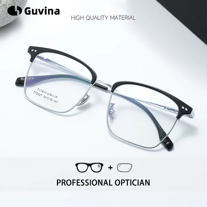 

Фотохромные очки для чтения 2 в 1, классическая титановая подставка для бровей, новая модель, оптическая оправа для мужчин и женщин, очки по рецепту