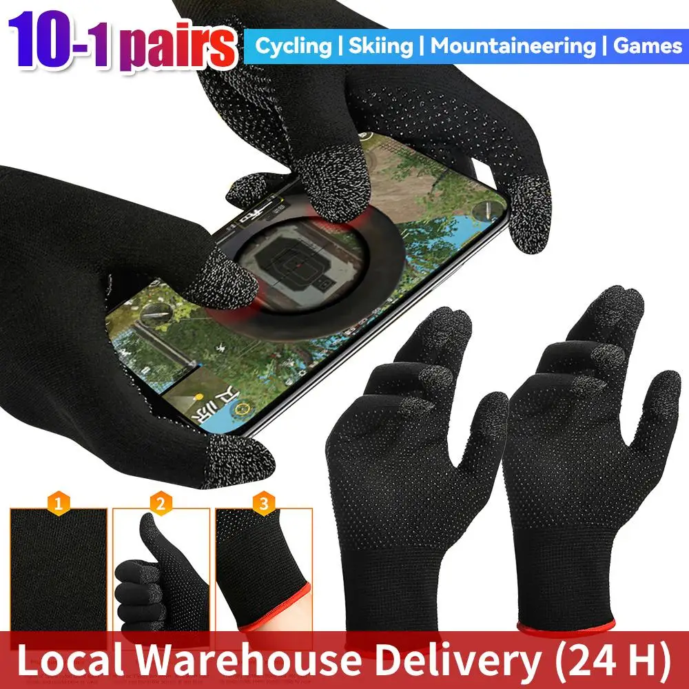 

1-10Pair Unisex Anti Slip Touch Screen Gloves Breathable Sweatproof Knit Thermal Gloves Motorcycle Gloves Sports Full Finger