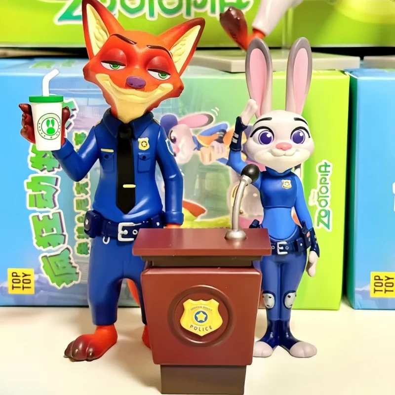 

In Stock Cartoon Zootopia Judy And Nick'S Story Series Blind Box Anime Figures Figurines Model Doll Birthday Gift Original Box