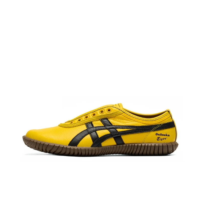 Onitsuka Tiger Tsunahiki Slip-on Unisex Yellow Low-Top Casual Shoes  Versatile Comfortable Durable Everyday Style 1183C529-750