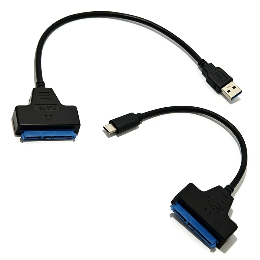 USB3.0 2.0 TypeC to SATA for 2.5 inch Hard Drive HDD/SSD Data Transfer 2in1 Sata Cable External Hard Drive Converter Adapter