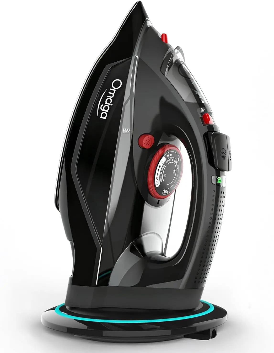 

Cordless Steam Iron, 1500W with Ceramic Soleplate, Auto Shut Off, Self-Clean, Burst of Steam, Anti-calc, 3 Settings