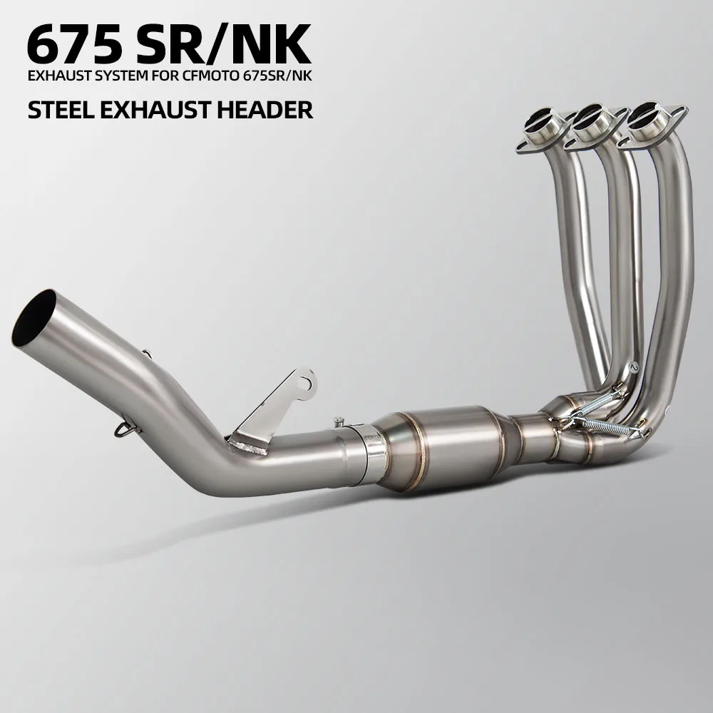 

NK675 Exhaust Headers Tube For CFMOTO 675SRR 675SR-R 675NK Motorcycle Exhausts Pipe Kit Street Bike Manifold Line 51MM