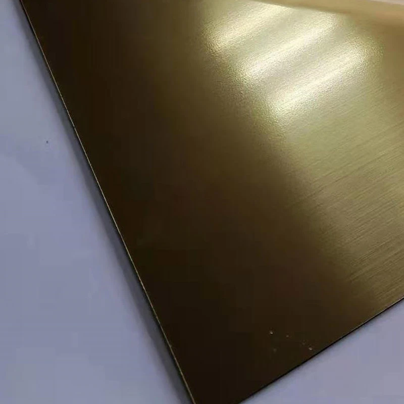 1/2pcs 304 Golden Brushed Steel Plate100x100/200x200/300x300 Stainless Steel Blank Metal Nameplate Thickness 0.55mm-1.15mm
