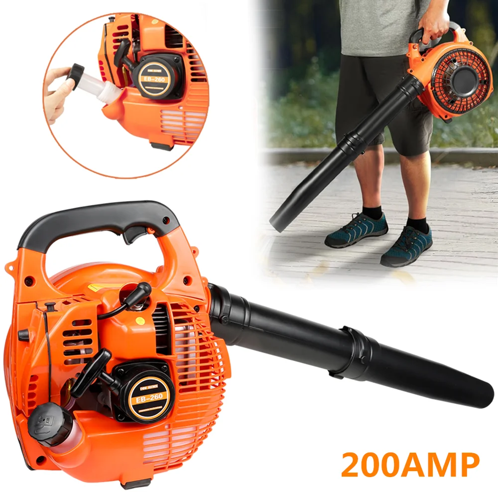 Soffiatore a gas da 750 W, motore a 2 tempi, volume d'aria 0,9 L, serbatoio dell'olio, soffiatore portatile, potente getto d'aria, soffiatore per neve, ideale per la pulizia di strade, la rimozione