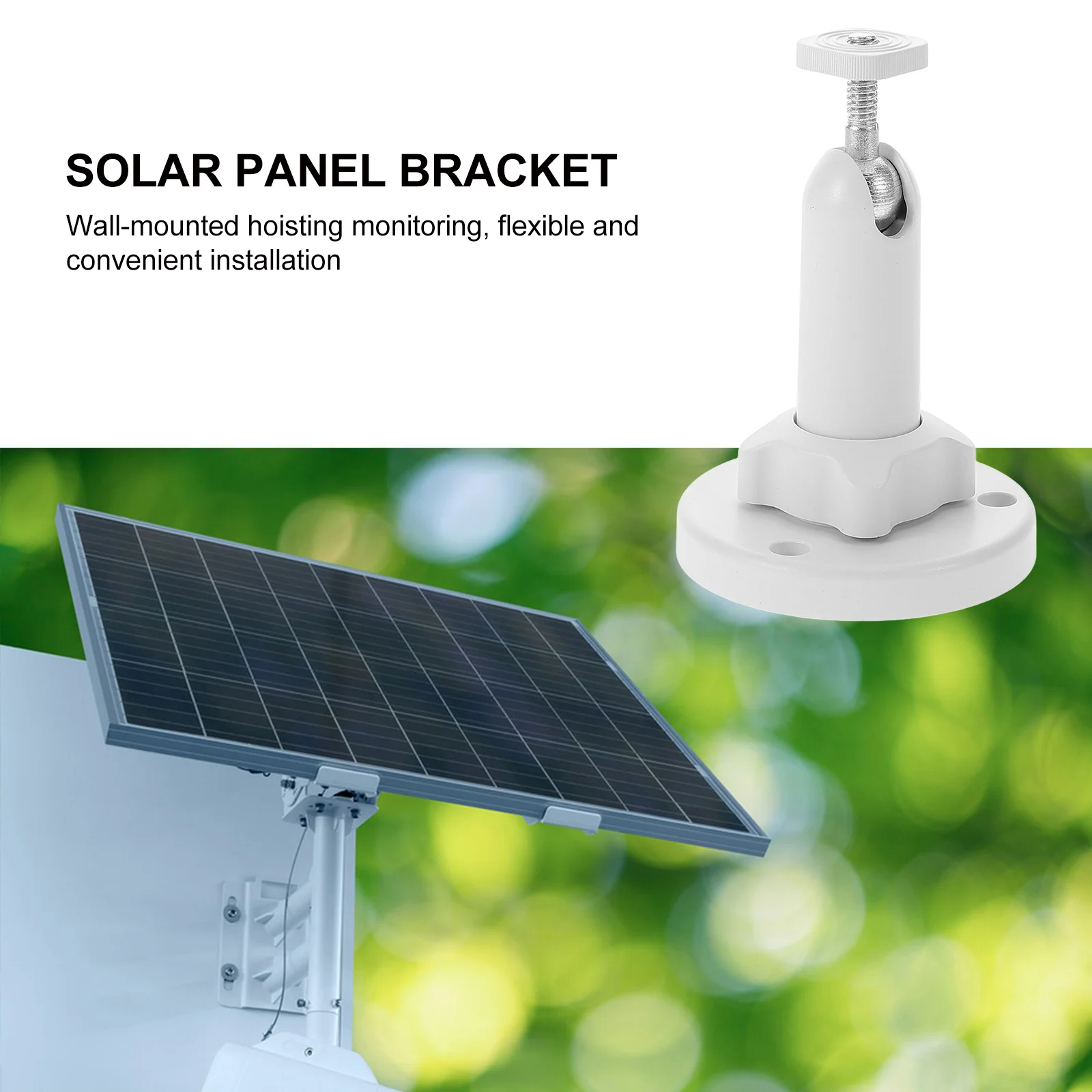 Solar Panel Mount Bracket Wall Ceiling Mounted ABS Plastic Adjustable Angle Security Holder Outdoor