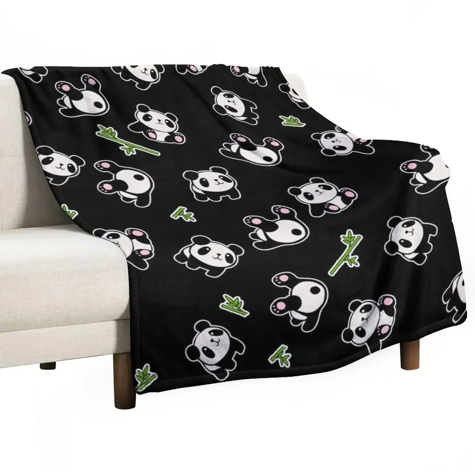 

Panda pattern Throw Blanket Vintage Luxury Throw Bed Fashionable Soft Big Blankets