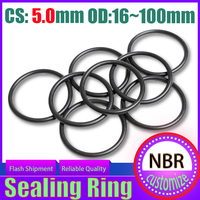 CS 5mm NBR-O-Ring Gaskets Seal Nitrile Rubber Bands O Rubber Rings High Pressure O-Rings Repair Kit Sealing Elastic Band