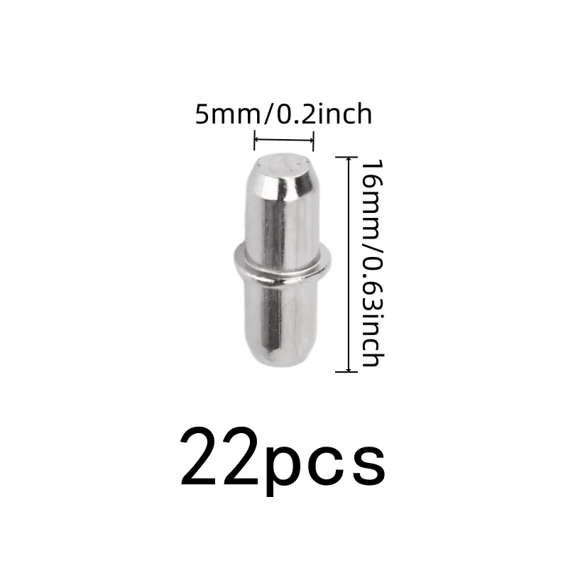 22 pcs Furniture Board Brackets, Rust Resistant Finish, suitable for Bookshelf Layer Pins, Iron Metal Material