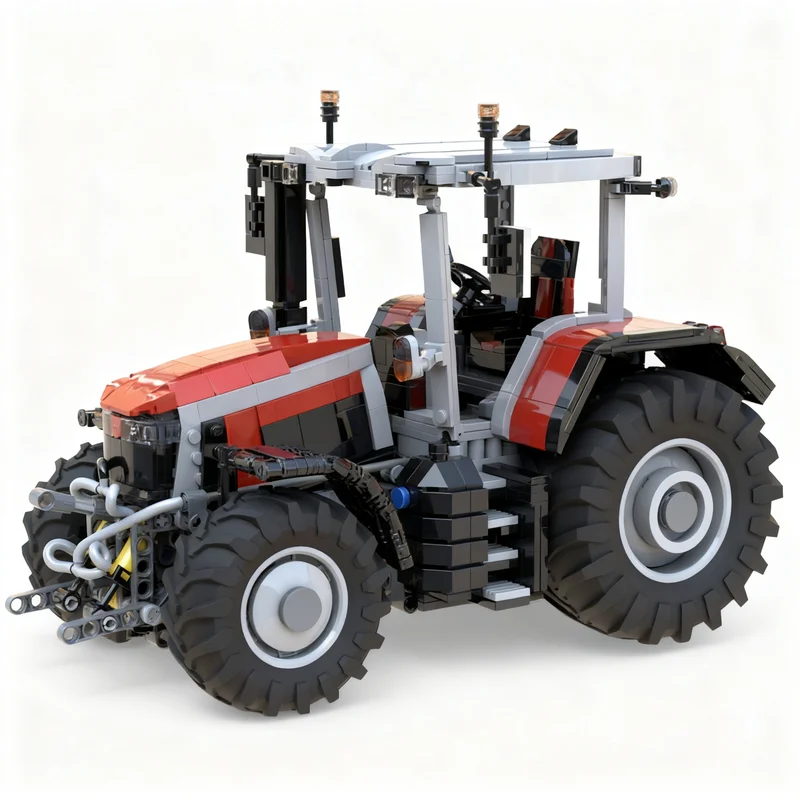 

NEW 1320PCS MOC Farm Massed Fergusing 8S Tractor Trailer Model DIY Creative Ideas Child Assembly Toy Gift Technology Brick Block
