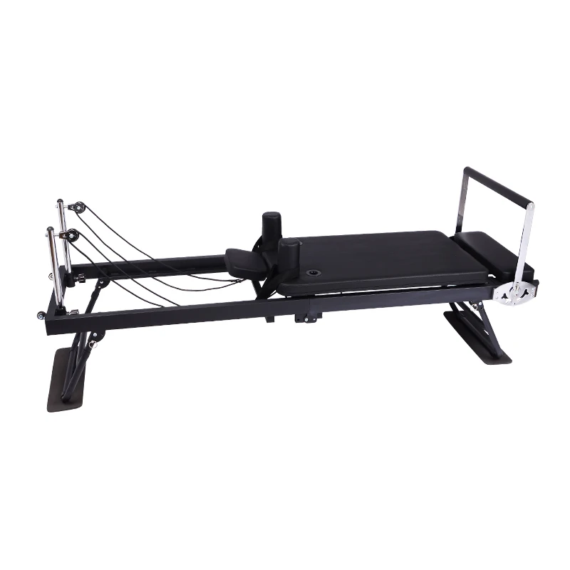 Professional Pilates Reformer Machine Dual Force Adjustment Folding Pilates Core Bed for Home Gym