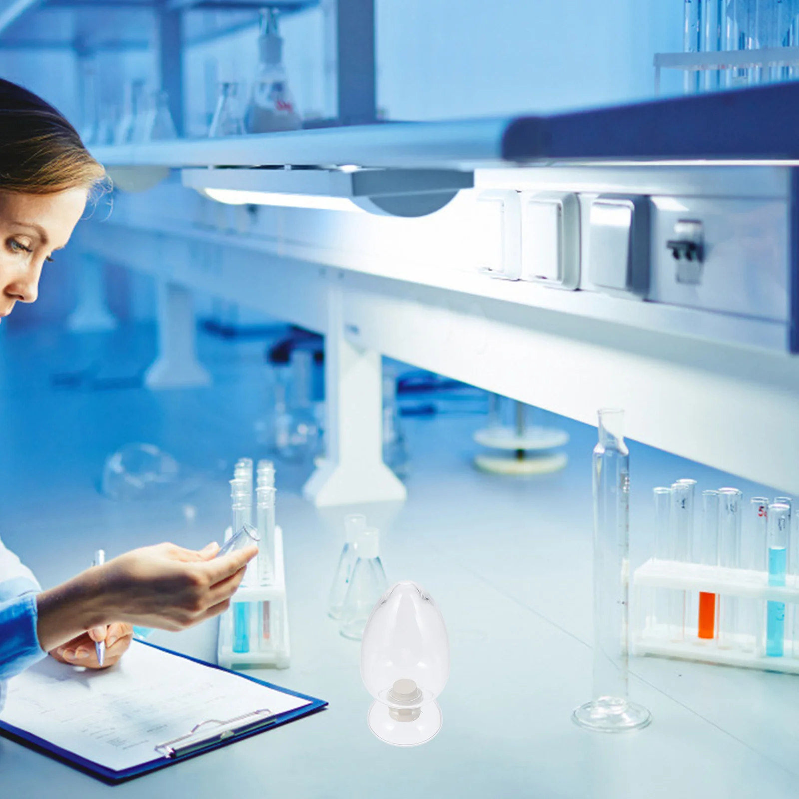 

1Pcs Conical Laboratory Sample Bottle Transparent Glass Display Bottle for Experimental Use Lightweight Portable Heart Shape