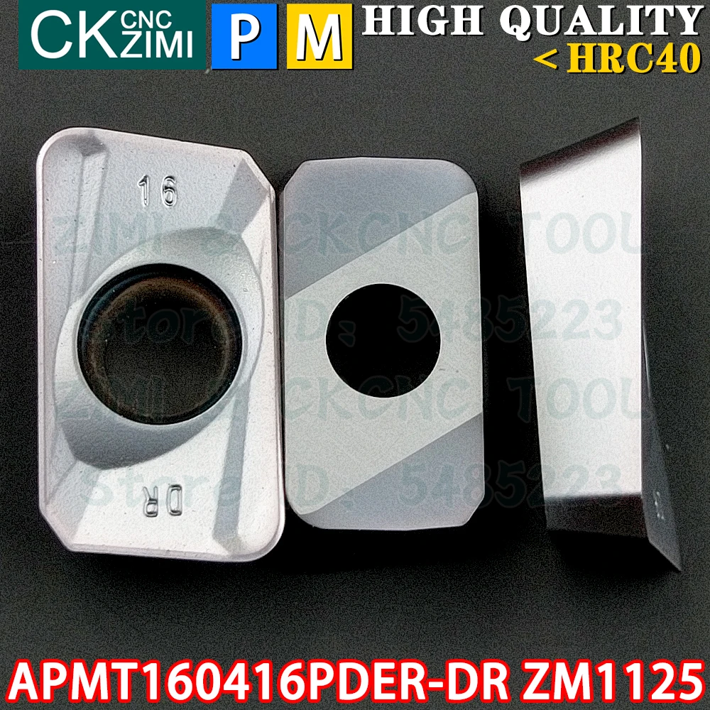 APMT160416PDER-DR ZM1125 APMT 160416 PDER DP ZM1125 Твердосплавная пластина Фрезерная пластина для уступа Инструмент APMT 1135 PDER Токарный механический станок с ЧПУ со сменными пластинами Режущие инструменты