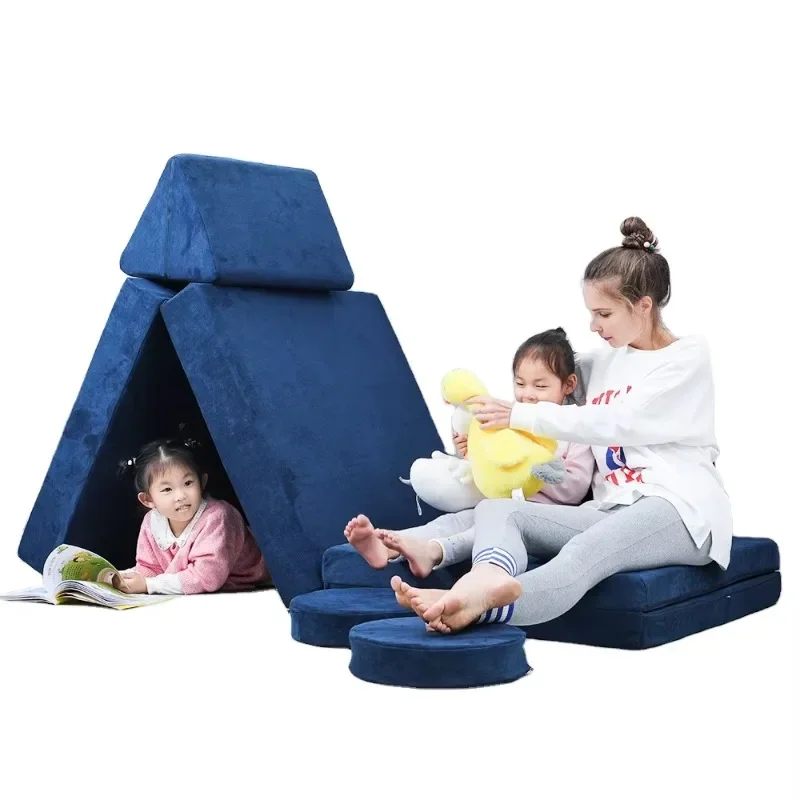 

Foldable Soft Comfortable Plush Exercise Kids Sofa bed Creativity Multi-functional Children Couch Kids Play Couch