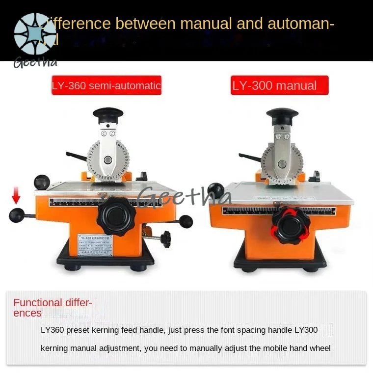 Mesin Ukiran Semi-otomatis, Label Ukiran dan Alat Penanda Kartu Identifikasi Logam Papan Nama Baja dan Paduan Aluminium