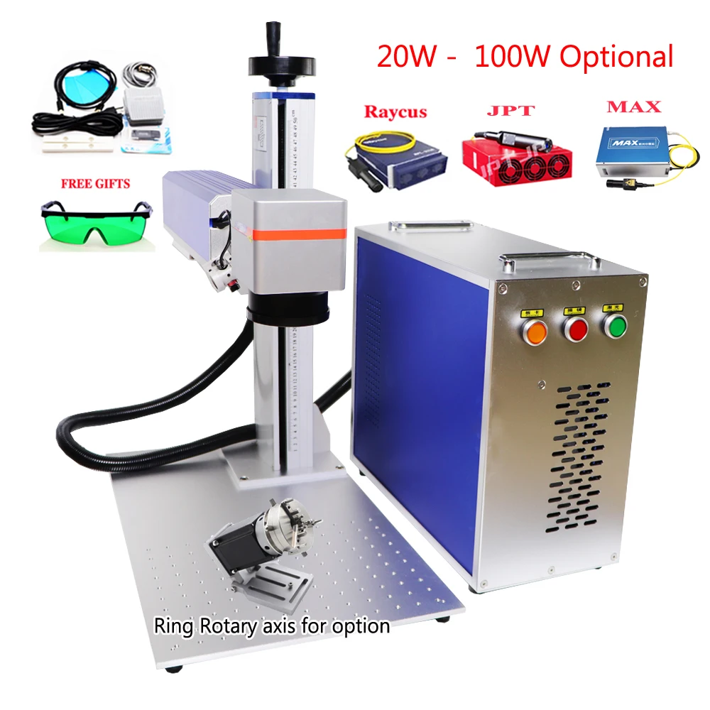 100W JPT MOPA Fiber Laser Cutting Marking Machine 70W 60W 50W 30W 20W Raycus Engraving Cutter Jewelry Metal Engraver EXCAD2