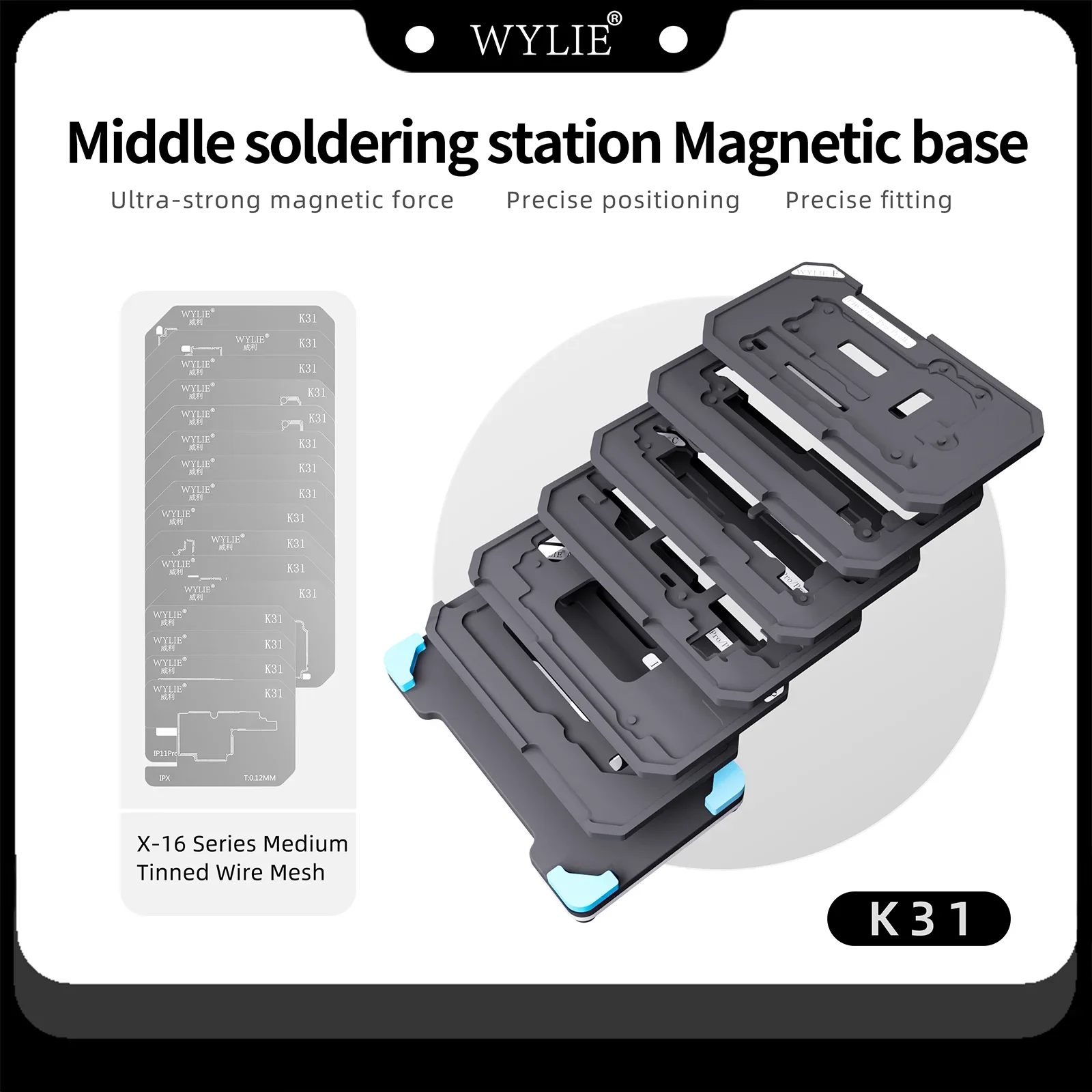 WYLIE K31 Tin Planting Platform for X 11 12 13 14 15 16ProMax Motherboard Middle Layer Soldering Steel Mesh Maintenance Fixture