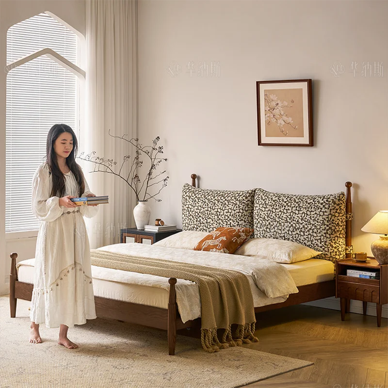 Wooden Simple Bed Sleeping Safe Design Castle Modern Luxury Bedroom Frame Massage Bed Queen Beauty Muebles Trendy Furniture