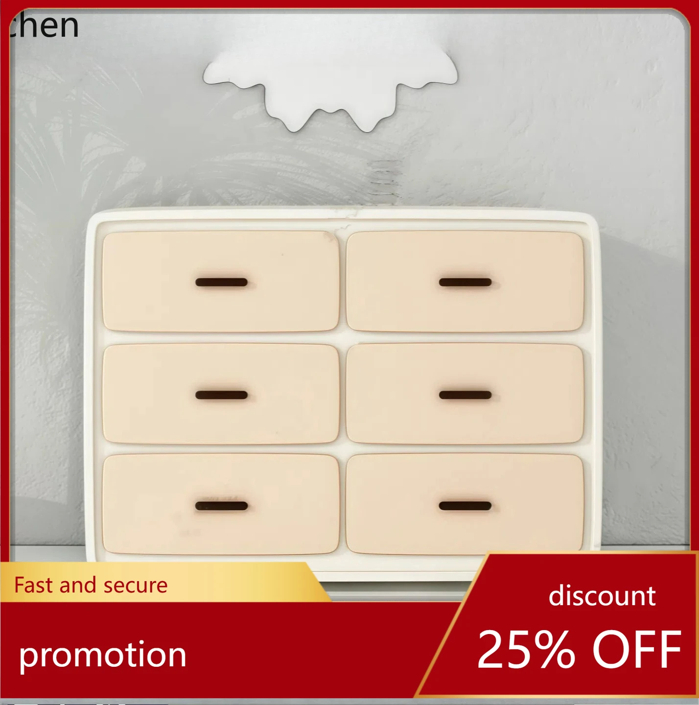 

LXC Lacquered Six-Drawer Cabinet Solid Wood Bedroom Storage Drawer Cabinet Modern Simple Decoration