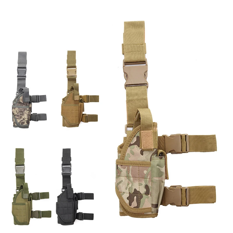 العالمي قطرة الساق بندقية الحافظة اليد اليمنى التكتيكية الفخذ مسدس حقيبة الحقيبة الساقين تسخير لجميع المسدسات #3