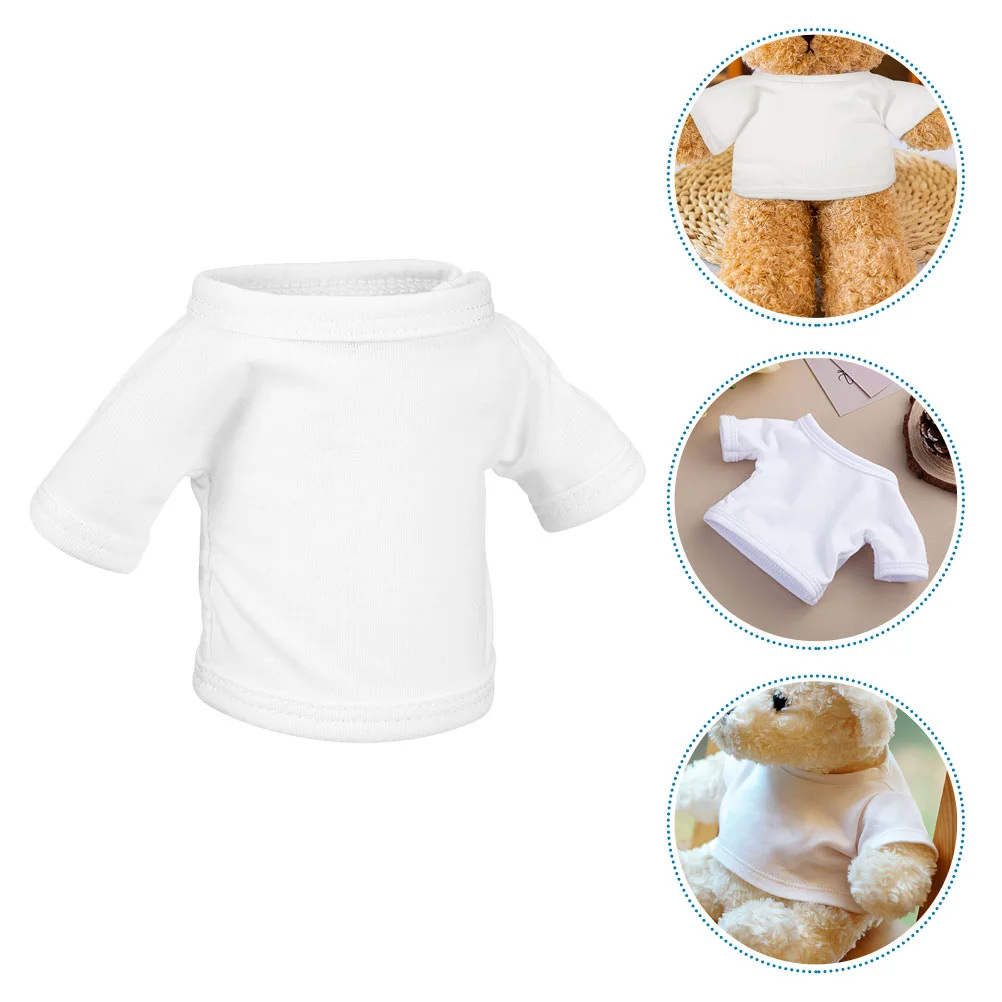 Petit ours bébé vêtements chemise animale Mini peluche blanc jouet vêtements pour animaux