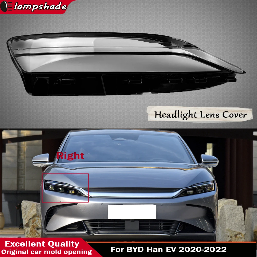 

Прозрачная крышка-линза для передних фар автомобиля, стеклянная маска для фар, инструменты для авто, для BYD Han EV 2020 2021 2022