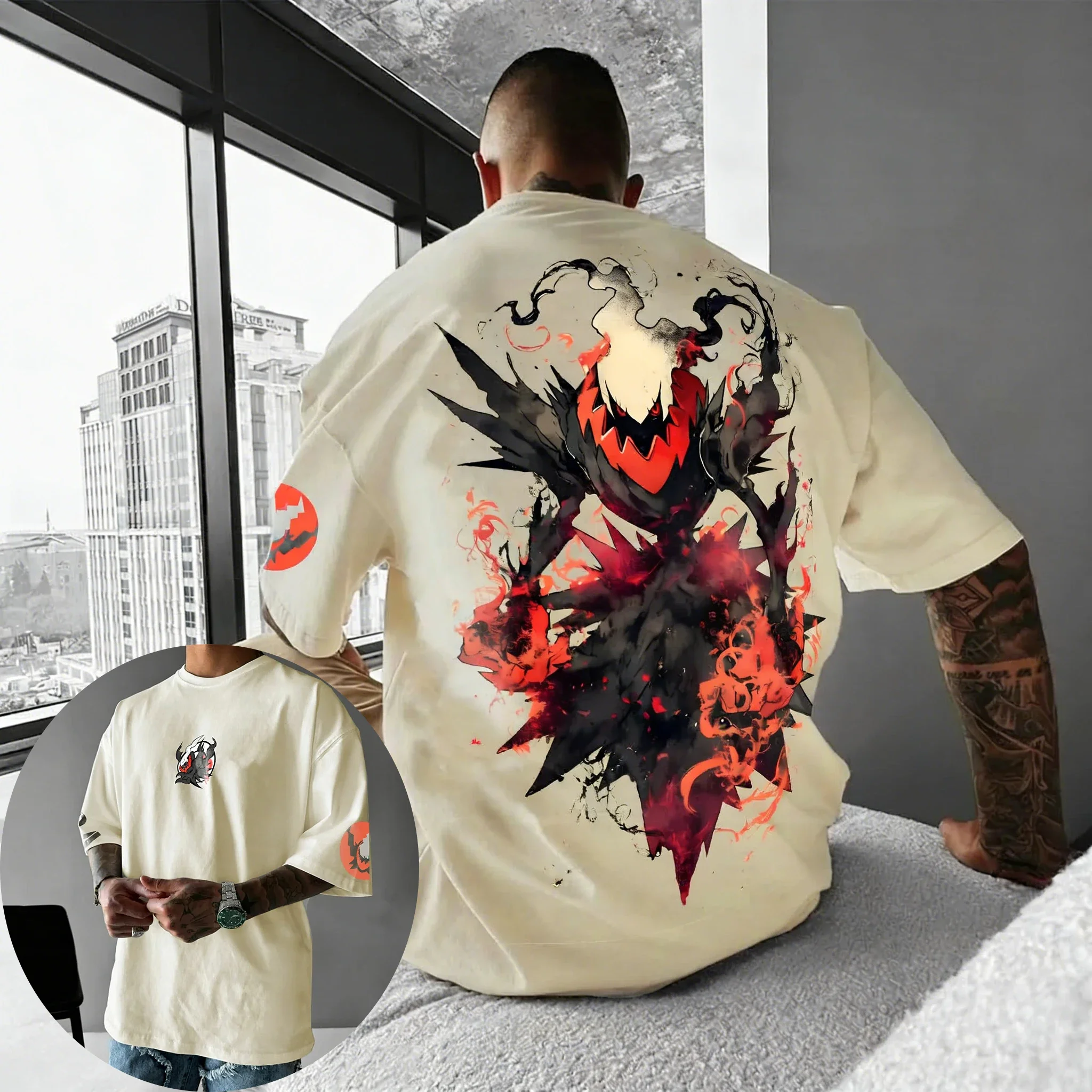 

Футболка с принтом Pokemon Anime Darkrai, новая летняя мужская и женская свободная повседневная хлопковая футболка в стиле хип-хоп с короткими рукавами