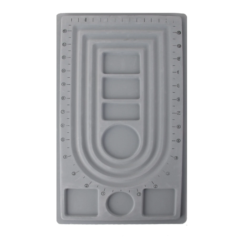 

Beads Design Board Tray Gray Plastic Beading Display Organizer Jewelry Making Tools Kit for Craft Projects