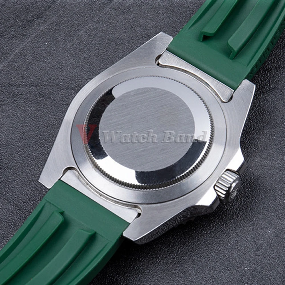 Silver Solid Curved End Link for Rolex Submariner Endlink Just for Daytona 116503/116500 for Rubber Leather Watch Band