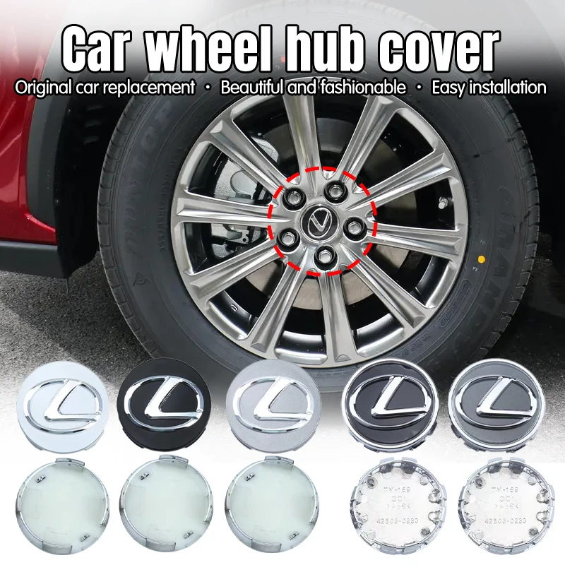 4pcs 62mm Wheel Hub Center Caps For Lexus Badge Cover Hubcaps for NX200T ES200 ES350 IS300 RX240 GS450h LS500h Car Accessories