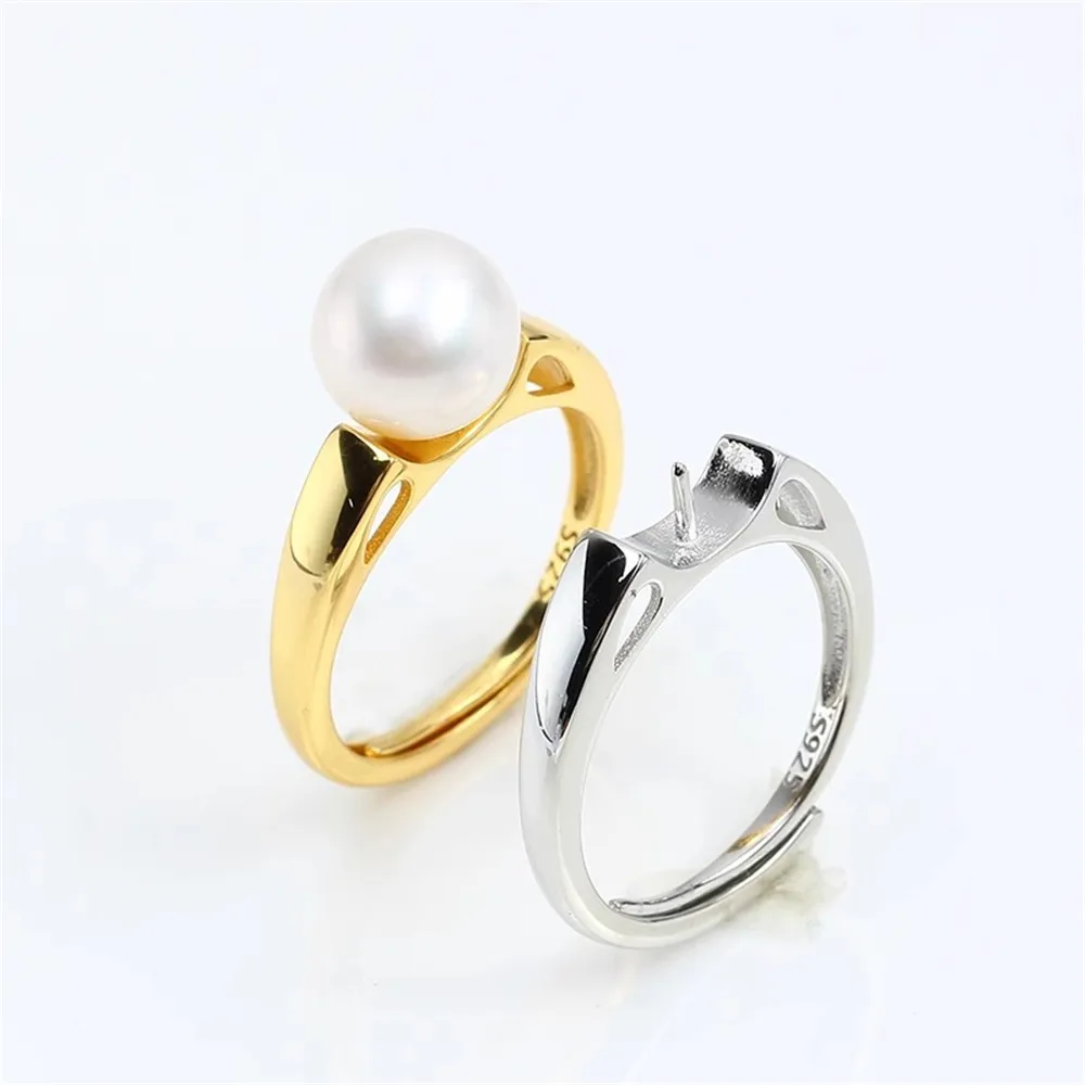

Solid S925 Sterling Silver Pearl Ring Settings Findings & Accessories for Jewelry Making Bulk Wholesale Craft Supplies No Pearl
