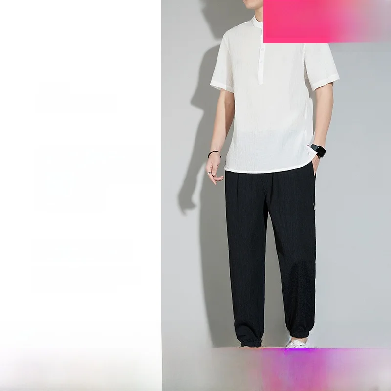 

Новый мужской массажный костюм: комплект для китайского СПА, рабочая одежда для массажных салонов, спортивная одежда для отдыха, футболка с коротким рукавом