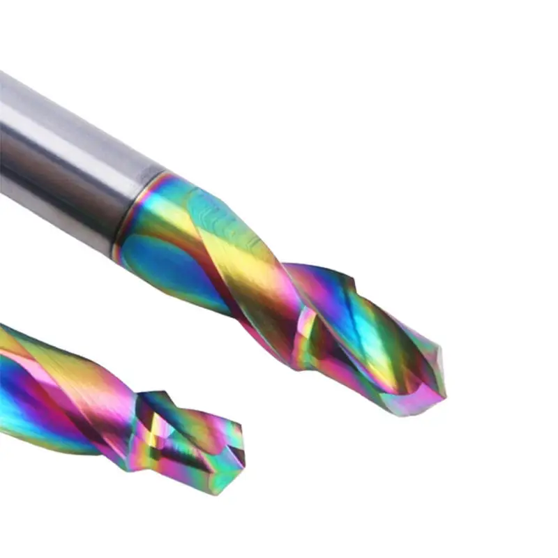 Punta da trapano a gradini in metallo duro Fresa per fresatura CNC Fresa rivestita per utensile per smussatura svasata in alluminio 1,3-14 mm