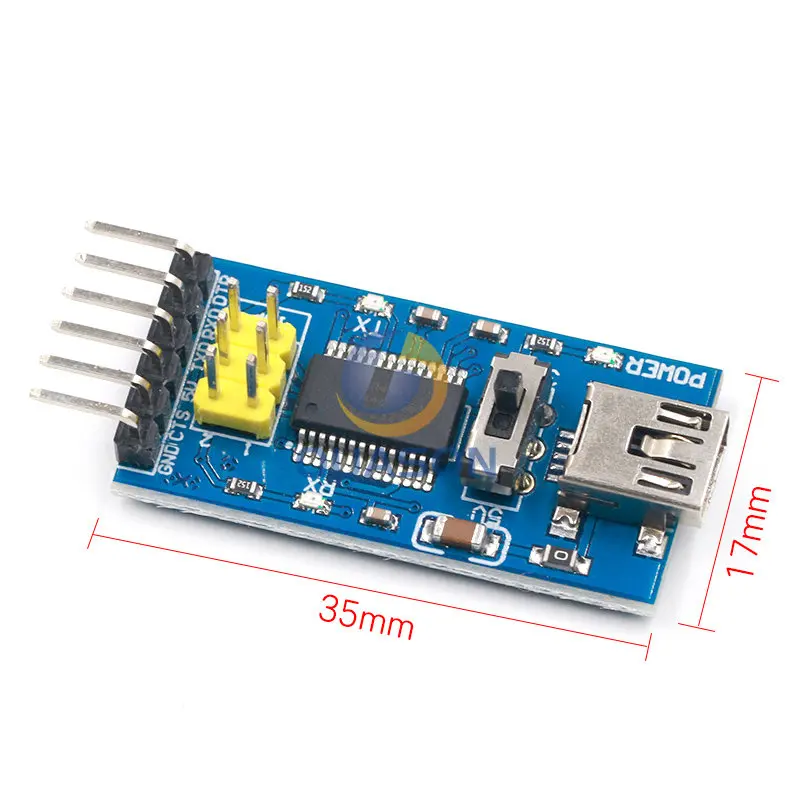 1pc Basic Breakout Board for arduino FTDI FT232RL USB To TTL Serial IC Adapter Converter Module for arduino 3.3V 5V FT232 Switch