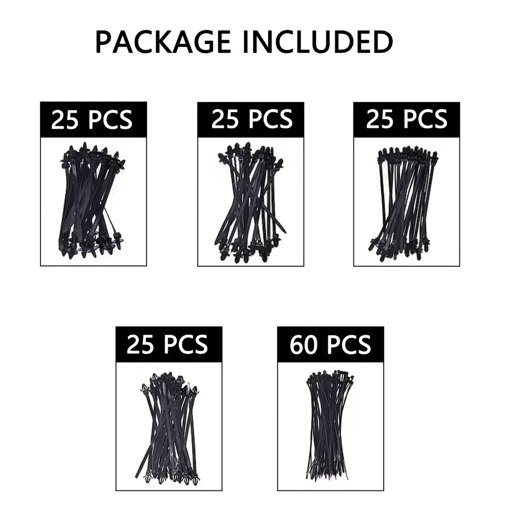 160PCS 5 Sizes Engine Bay Wire Harness Clips Reusable Design Corrugated Pipe Reusable Wire Clips Fasteners
