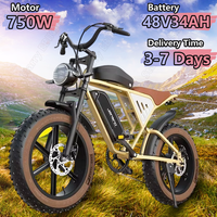 JANSNO X70G Electric Bicycle 750W Powerful Motor 48V34AH Lithium Battery Adult Electric Bike 20*4.0 inch Fat Tire Mountain Ebike