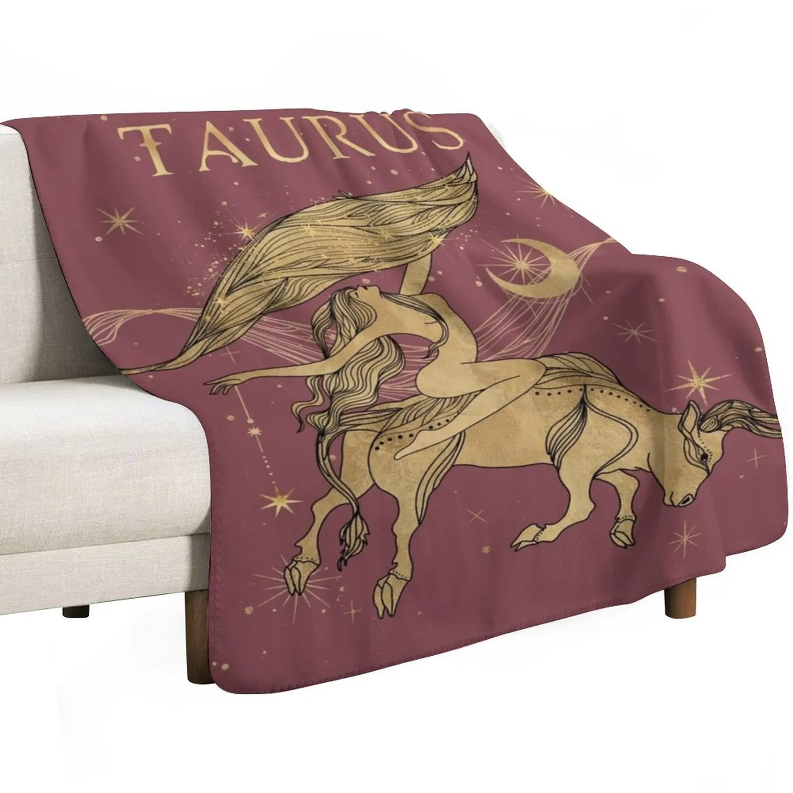 Taurus zodiac woman Throw Blanket Large Custom Bed covers decorative Blankets Sofas Of Decoration Luxury St Blankets