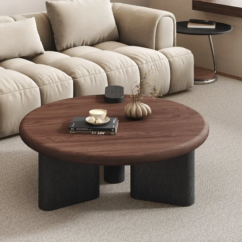 Mesa de centro Decoratulive, mesa de café Tatami Events naranja, mesa circular Dolce Gusto, mesa auxiliar para sala, muebles apilables