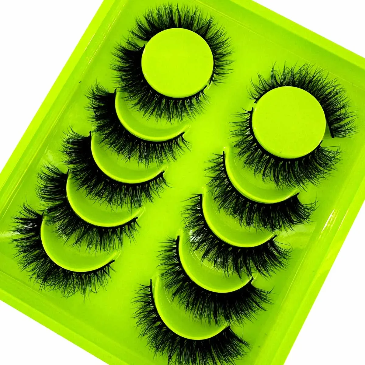 6Pairs Eyelashes Natural short 3D Mink Lashes Fluffy Volume Mink False Eyelashes Cruelty Free Wispy Lashes Make Up Cilios