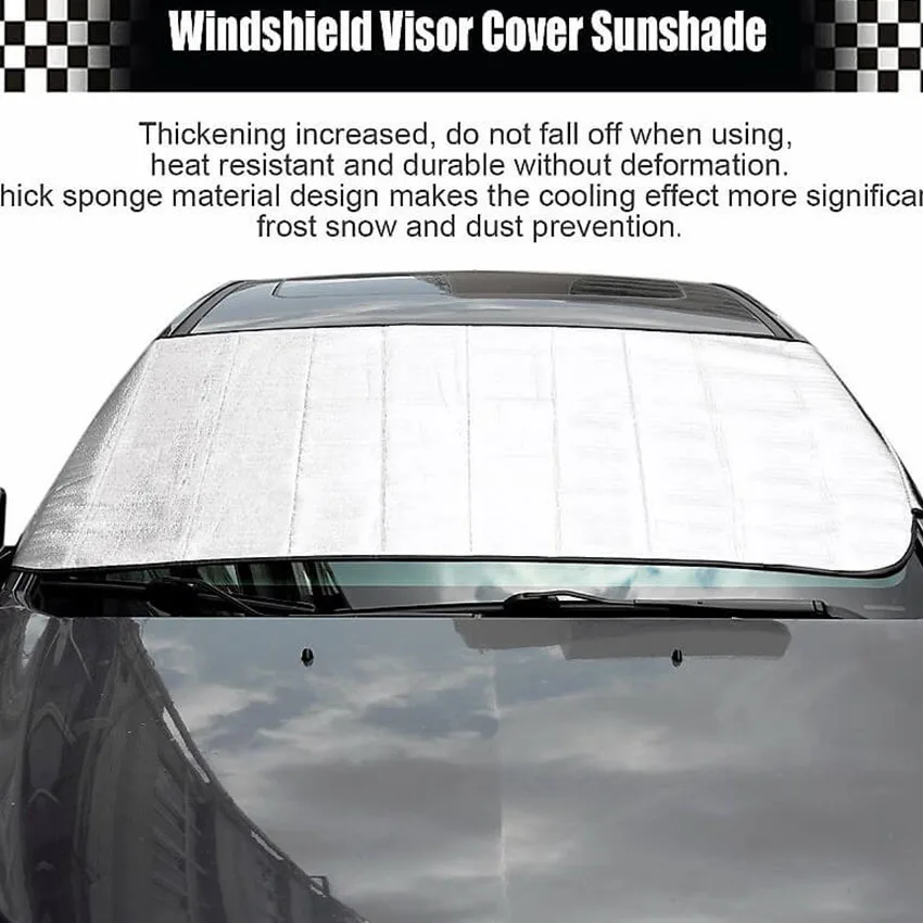Universal Car Windshield Snow Cover - Frost Ice Rain & Sun Protector for Most Cars & SUVs, 1PC Auto Windscreen Shield