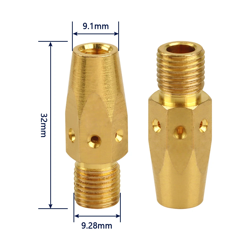 2/5pcs Welding Torch Contact Tip Holder Gas Nozzle MIG Welder for 250A Mig Welding Gun fits Miller M25 M-25 Gun Goose Neck Bend